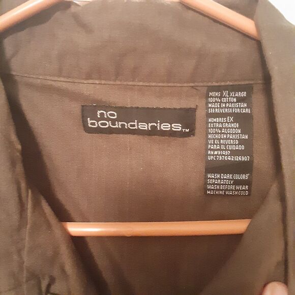 No Boundaries Button Up Shirt Mens XL Vtg Jungle Tiger Bamboo Short Sleeve - Picture 4 of 8